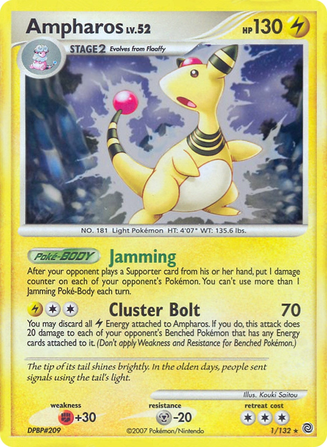 Image for Ampharos - 1/132 (DP Secret Wonders) (001/132) [Deck Exclusives] - Pokemon