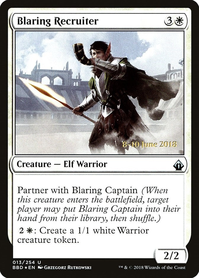 Image for Blaring Recruiter (13) [Launch Party & Release Event Promos] - Magic: The Gathering