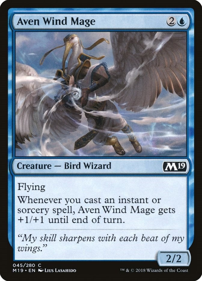 Image for Aven Wind Mage (45) [Core Set 2019] - Magic: The Gathering