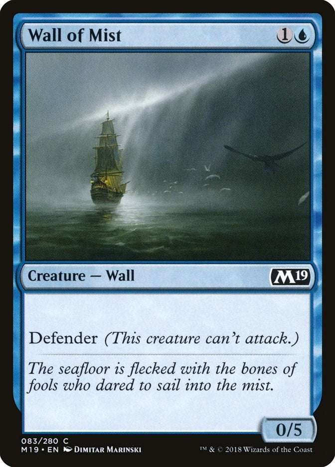 Image for Wall of Mist (83) [Core Set 2019] - Magic: The Gathering