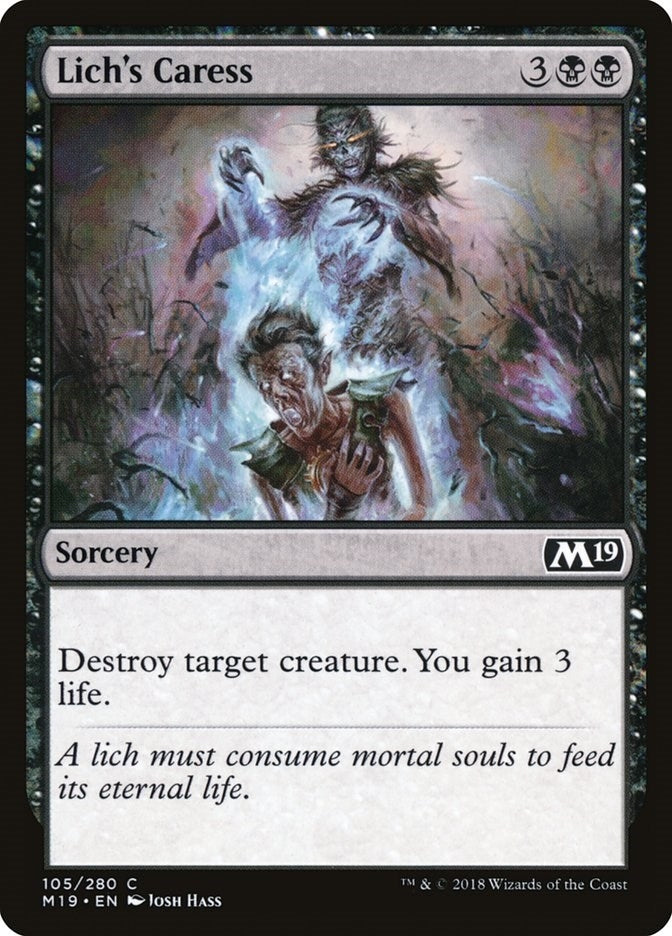 Image for Lich's Caress (105) [Core Set 2019] - Magic: The Gathering