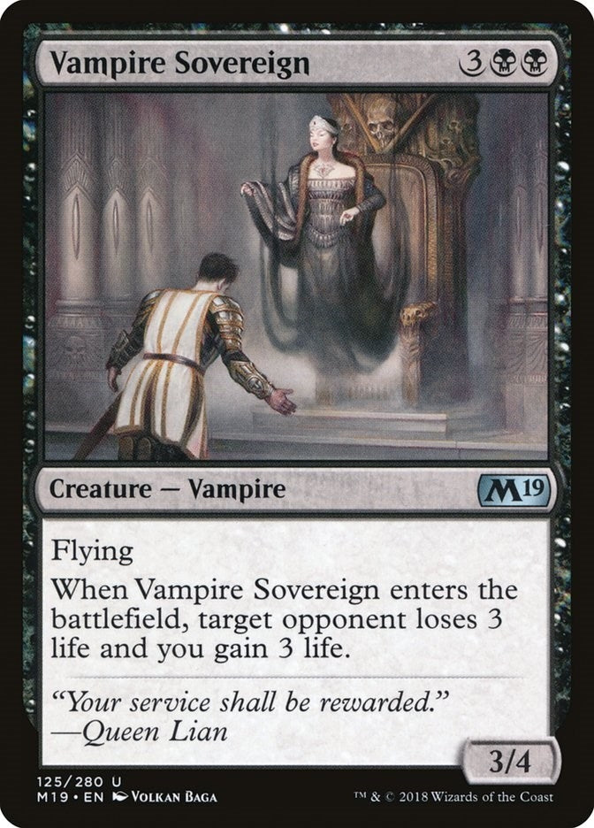 Image for Vampire Sovereign (125) [Core Set 2019] - Magic: The Gathering
