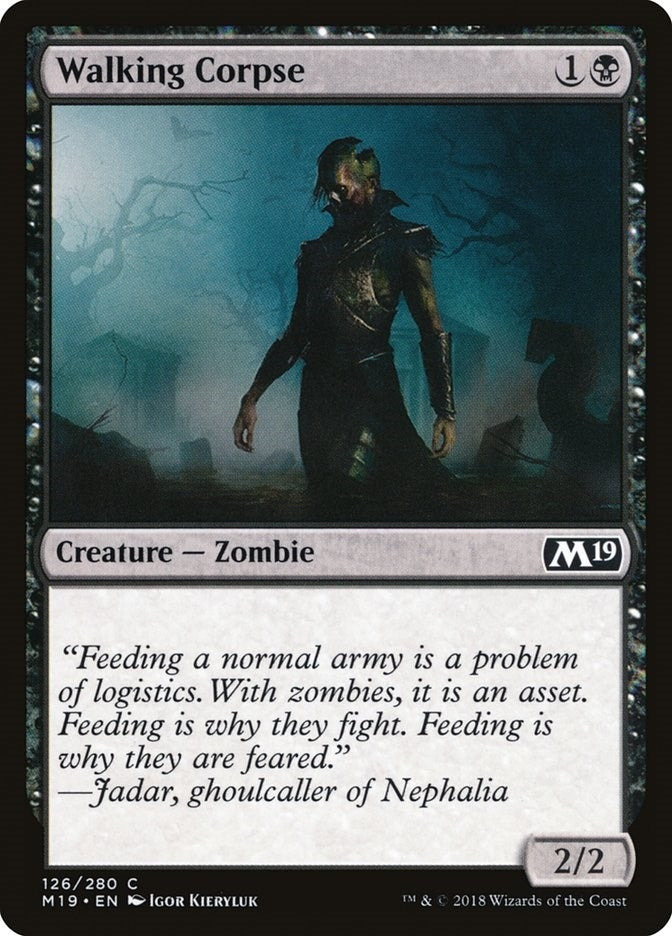 Image for Walking Corpse (126) [Core Set 2019] - Magic: The Gathering