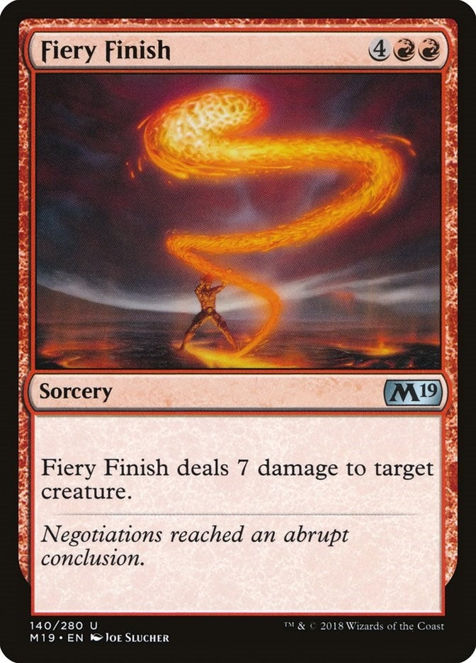 Image for Fiery Finish (140) [Core Set 2019] - Magic: The Gathering