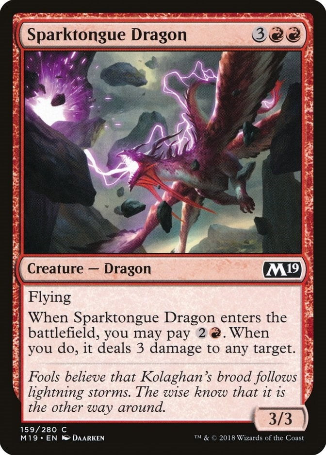 Image for Sparktongue Dragon (159) [Core Set 2019] - Magic: The Gathering