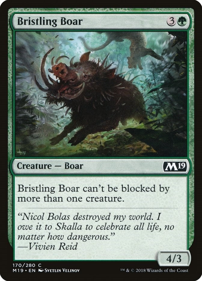 Image for Bristling Boar (170) [Core Set 2019] - Magic: The Gathering