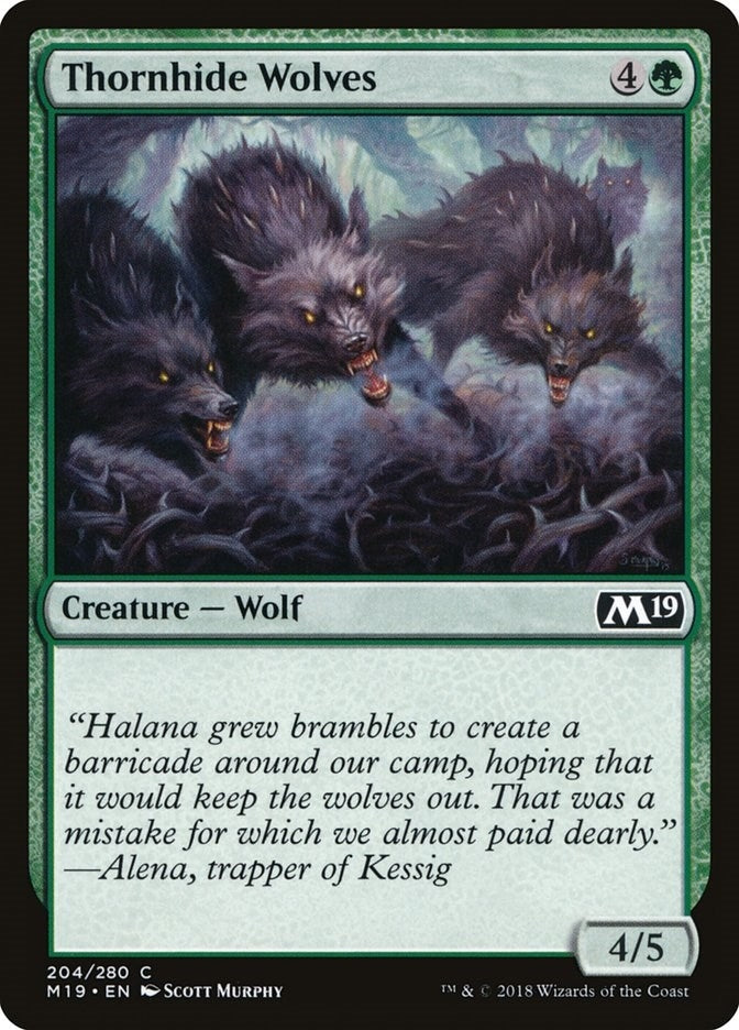 Image for Thornhide Wolves (204) [Core Set 2019] - Magic: The Gathering