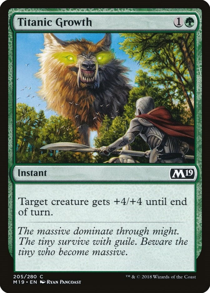 Image for Titanic Growth (205) [Core Set 2019] - Magic: The Gathering