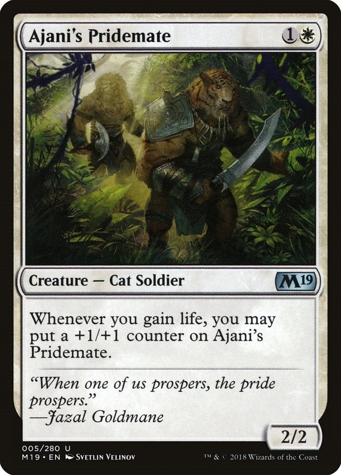 Image for Ajani's Pridemate (5) [Core Set 2019] - Magic: The Gathering