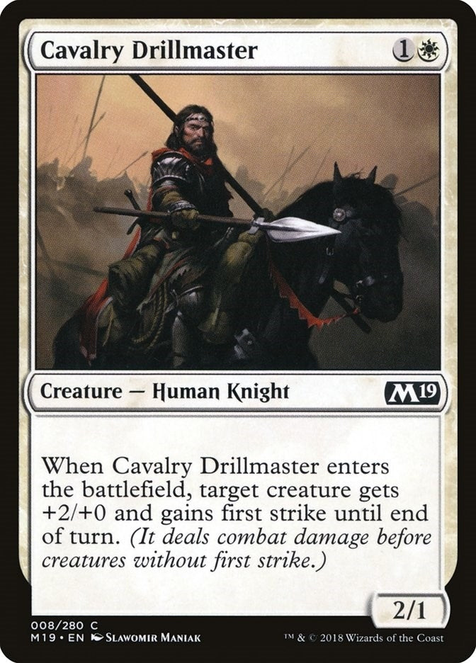 Image for Cavalry Drillmaster (8) [Core Set 2019] - Magic: The Gathering