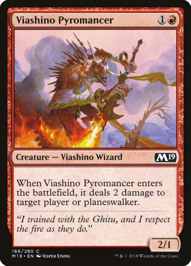 Image for Viashino Pyromancer (166) [Core Set 2019] - Magic: The Gathering