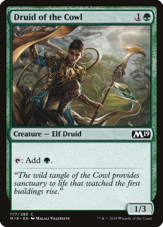 Image for Druid of the Cowl (177) [Core Set 2019] - Magic: The Gathering