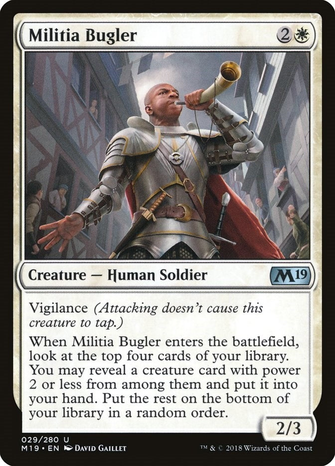 Image for Militia Bugler (29) [Core Set 2019] - Magic: The Gathering