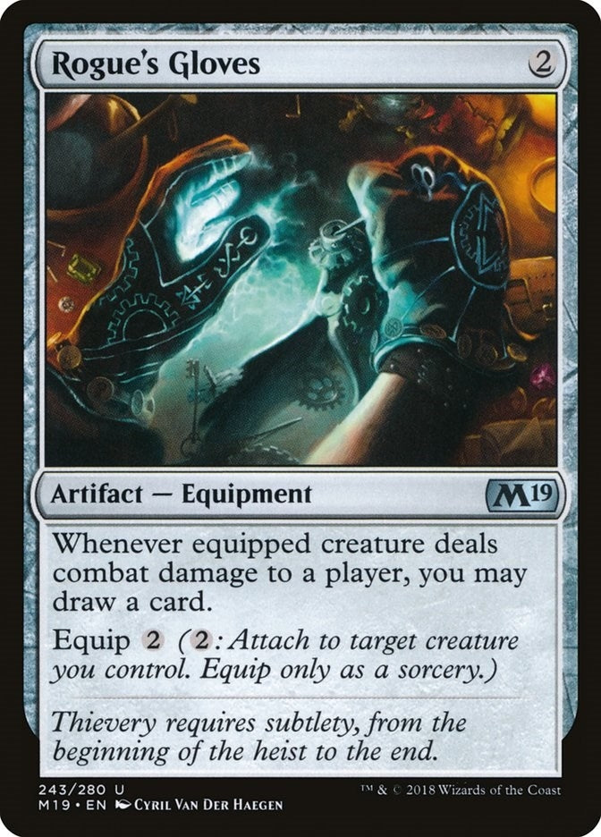 Image for Rogue's Gloves (243) [Core Set 2019] - Magic: The Gathering