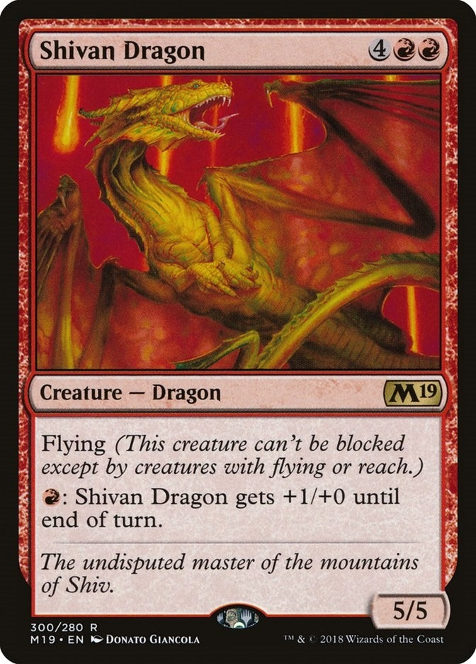 Image for Shivan Dragon (300) [Core Set 2019] - Magic: The Gathering