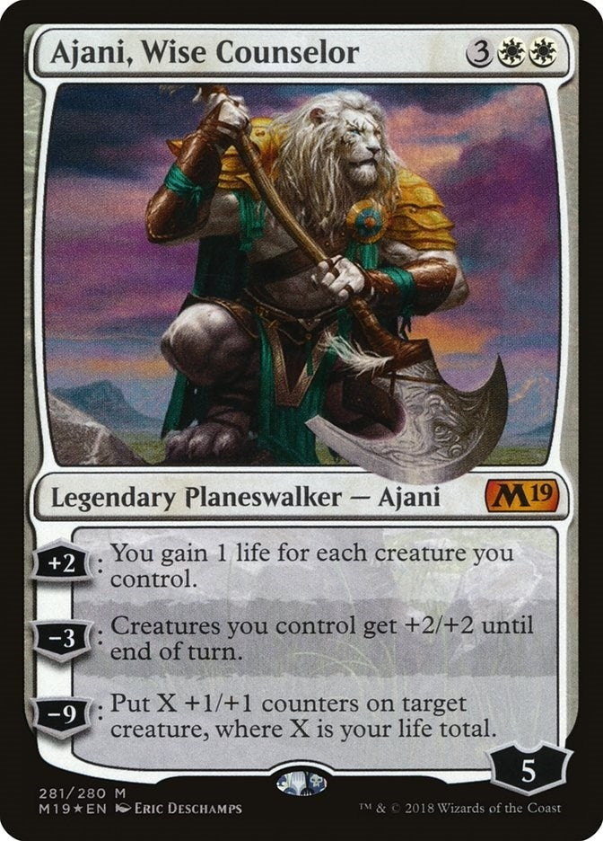 Image for Ajani, Wise Counselor (281) [Core Set 2019] - Magic: The Gathering