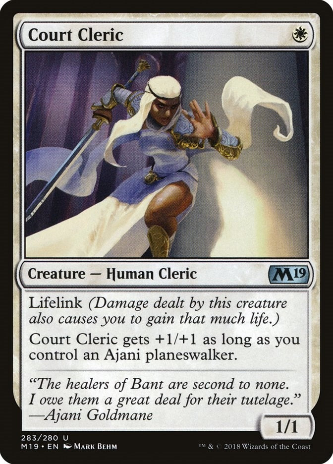 Image for Court Cleric (283) [Core Set 2019] - Magic: The Gathering