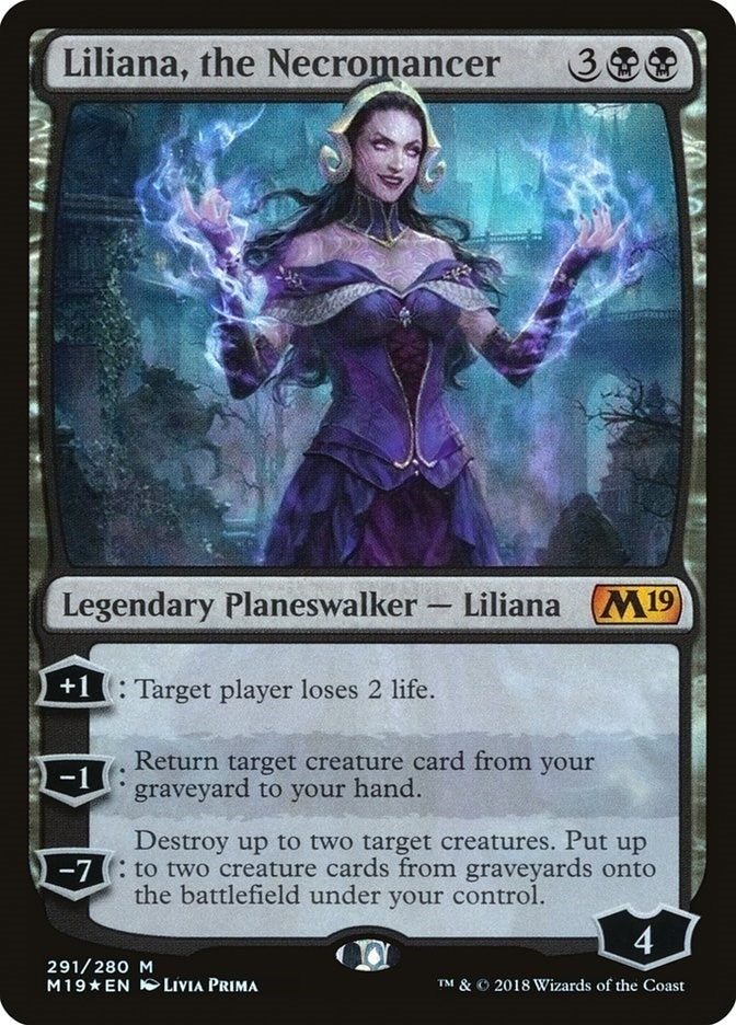 Image for Liliana, the Necromancer (291) [Core Set 2019] - Magic: The Gathering