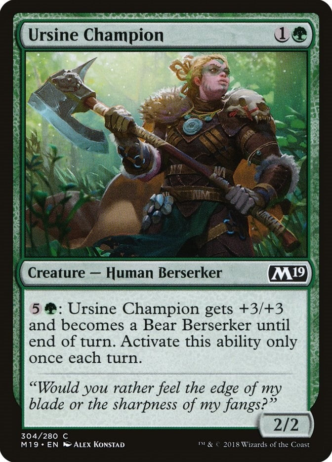 Image for Ursine Champion (304) [Core Set 2019] - Magic: The Gathering