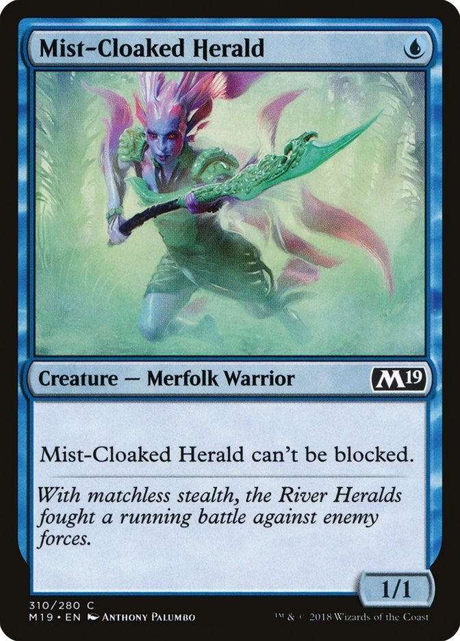 Image for Mist-Cloaked Herald (310) [Core Set 2019] - Magic: The Gathering
