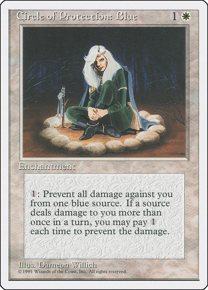 Image for Circle of Protection: Blue [Fourth Edition] - Magic: The Gathering