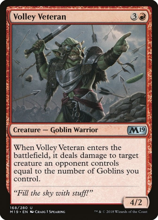 Image for Volley Veteran (168) [Core Set 2019] - Magic: The Gathering