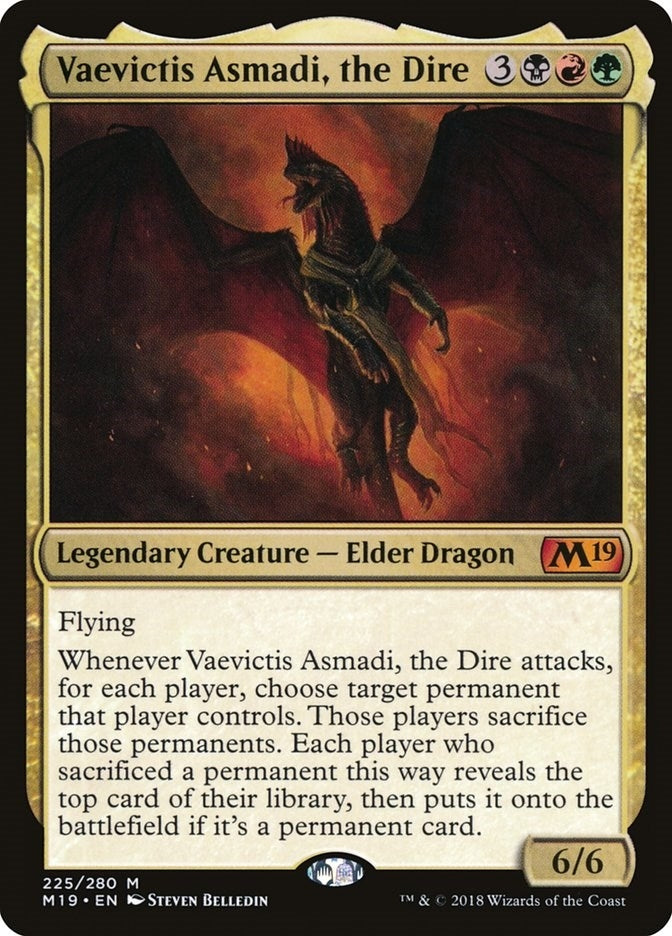 Image for Vaevictis Asmadi, the Dire (225) [Core Set 2019] - Magic: The Gathering