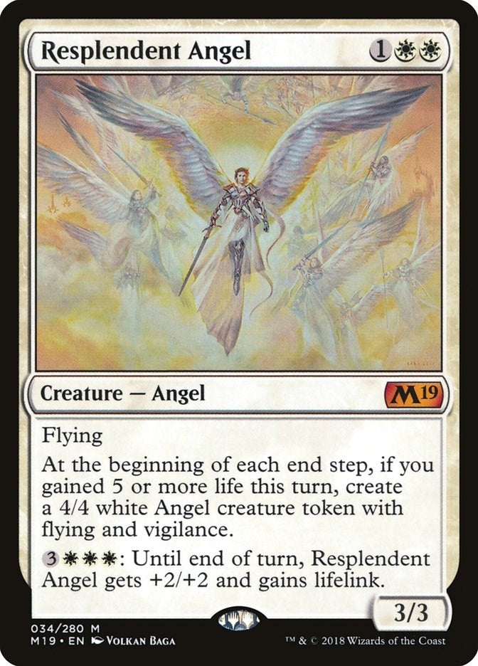 Image for Resplendent Angel (34) [Core Set 2019] - Magic: The Gathering