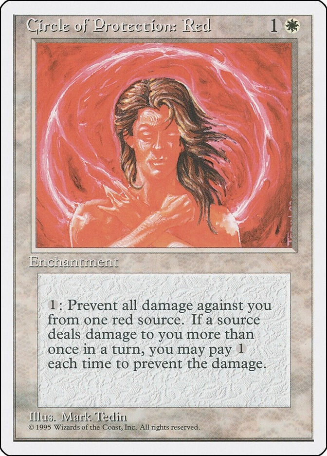 Image for Circle of Protection: Red [Fourth Edition] - Magic: The Gathering