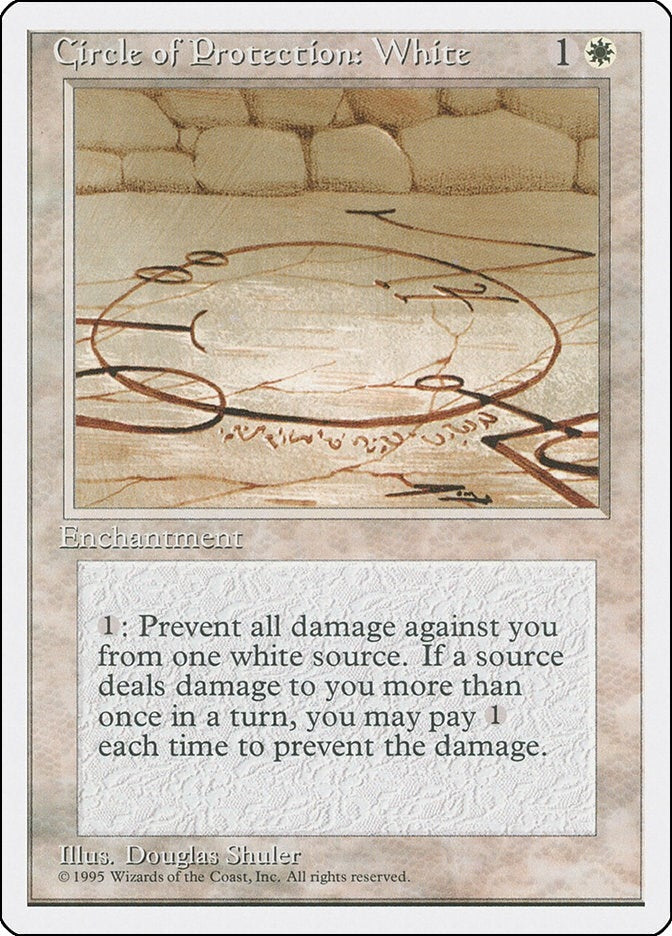 Image for Circle of Protection: White [Fourth Edition] - Magic: The Gathering