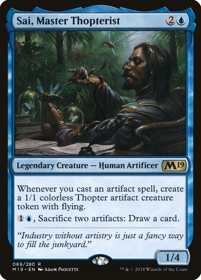 Image for Sai, Master Thopterist (69) [Core Set 2019] - Magic: The Gathering