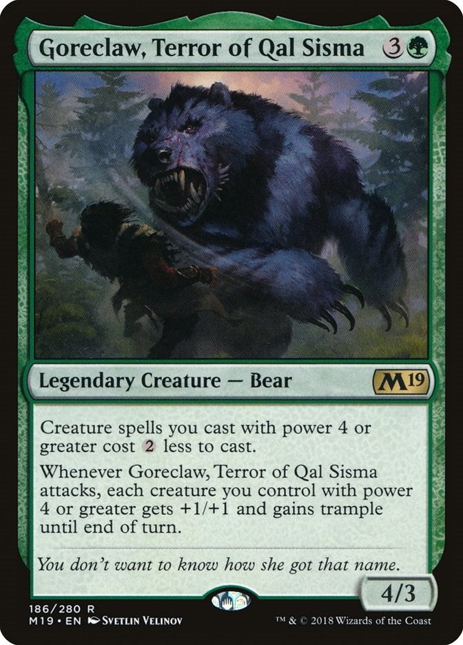Image for Goreclaw, Terror of Qal Sisma (186) [Core Set 2019] - Magic: The Gathering