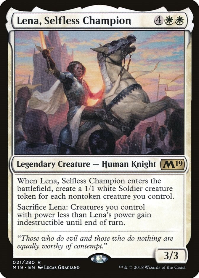 Image for Lena, Selfless Champion (21) [Core Set 2019] - Magic: The Gathering
