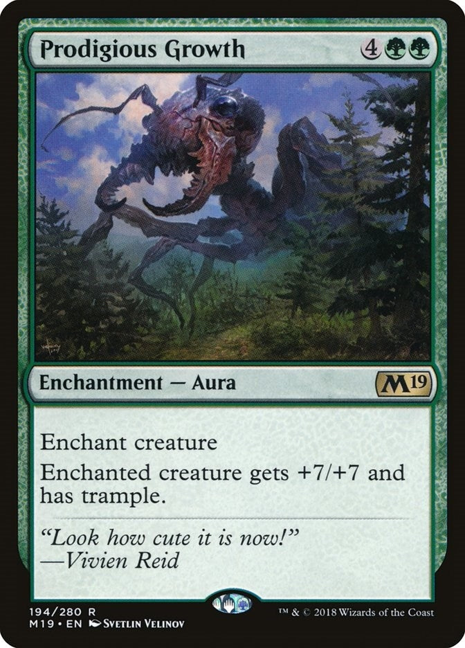 Image for Prodigious Growth (194) [Core Set 2019] - Magic: The Gathering