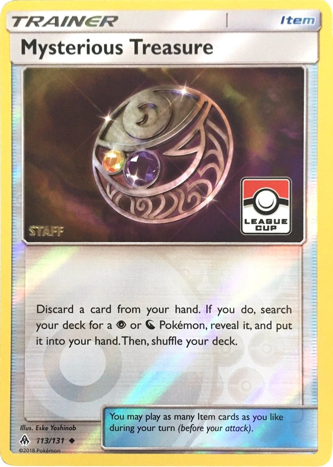 Image for Mysterious Treasure - 113/131 (League Cup) [Staff] (113/131) [League & Championship Cards] - Pokemon