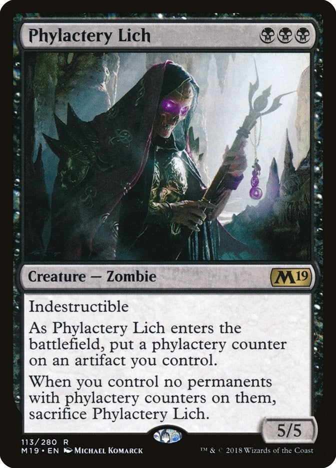 Image for Phylactery Lich (113) [Core Set 2019] - Magic: The Gathering