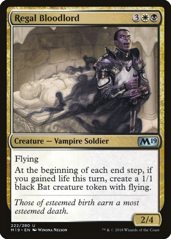 Image for Regal Bloodlord (222) [Core Set 2019] - Magic: The Gathering