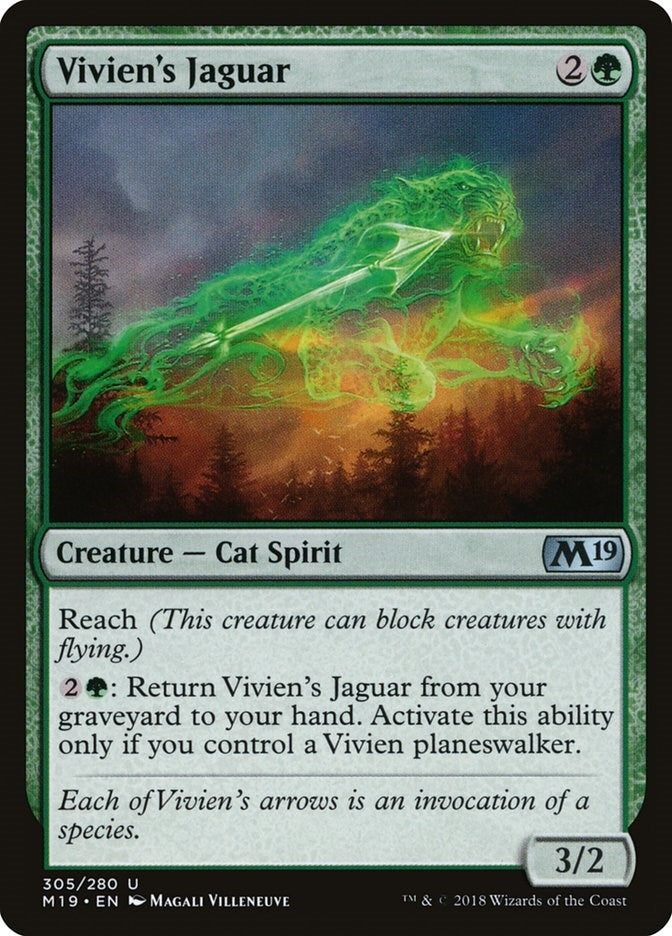 Image for Vivien's Jaguar (305) [Core Set 2019] - Magic: The Gathering