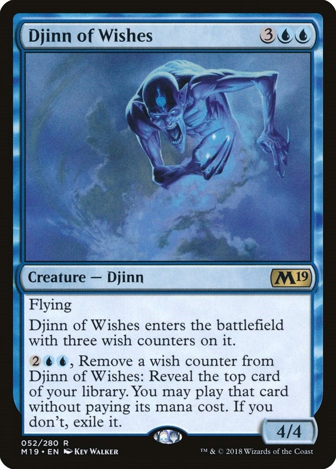 Image for Djinn of Wishes (52) [Core Set 2019] - Magic: The Gathering