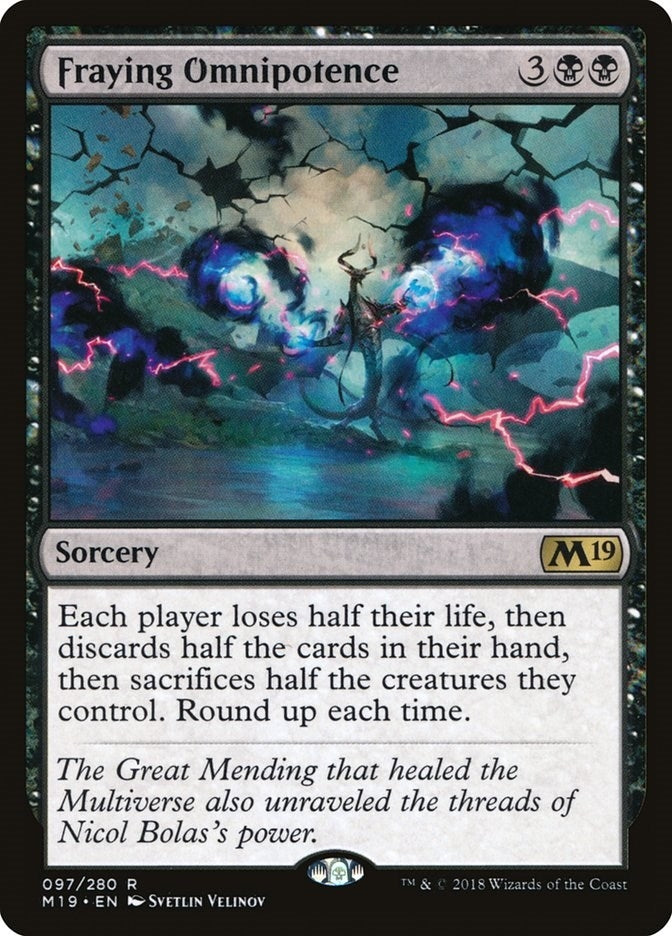 Image for Fraying Omnipotence (97) [Core Set 2019] - Magic: The Gathering