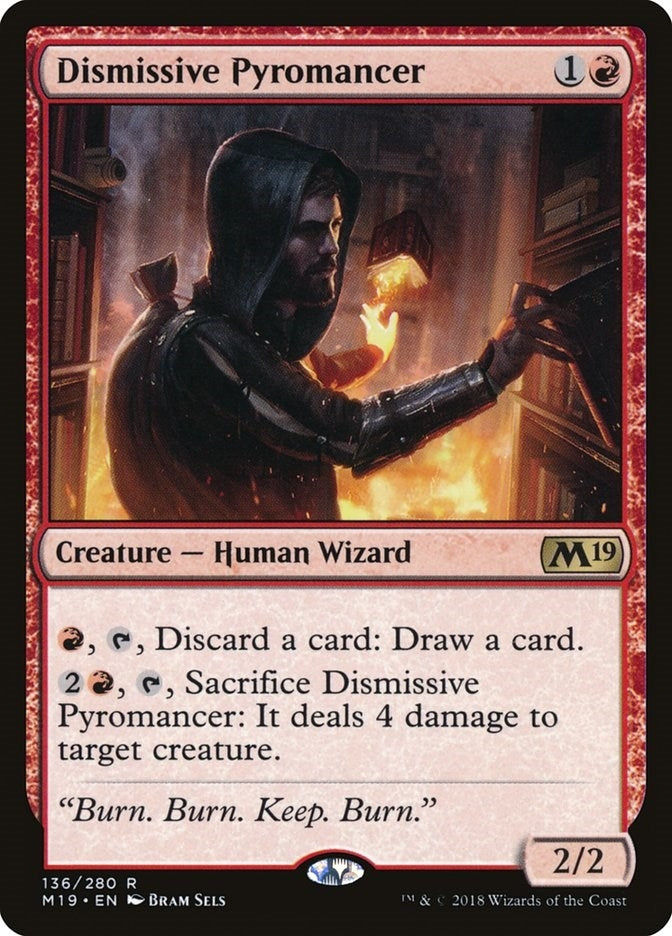 Image for Dismissive Pyromancer (136) [Core Set 2019] - Magic: The Gathering