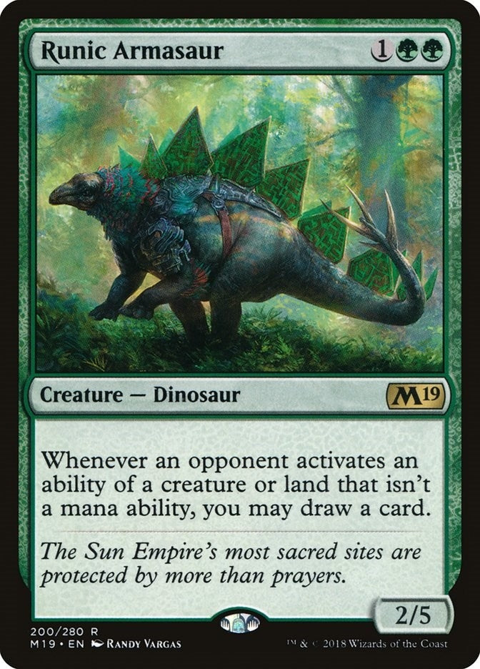 Image for Runic Armasaur (200) [Core Set 2019] - Magic: The Gathering