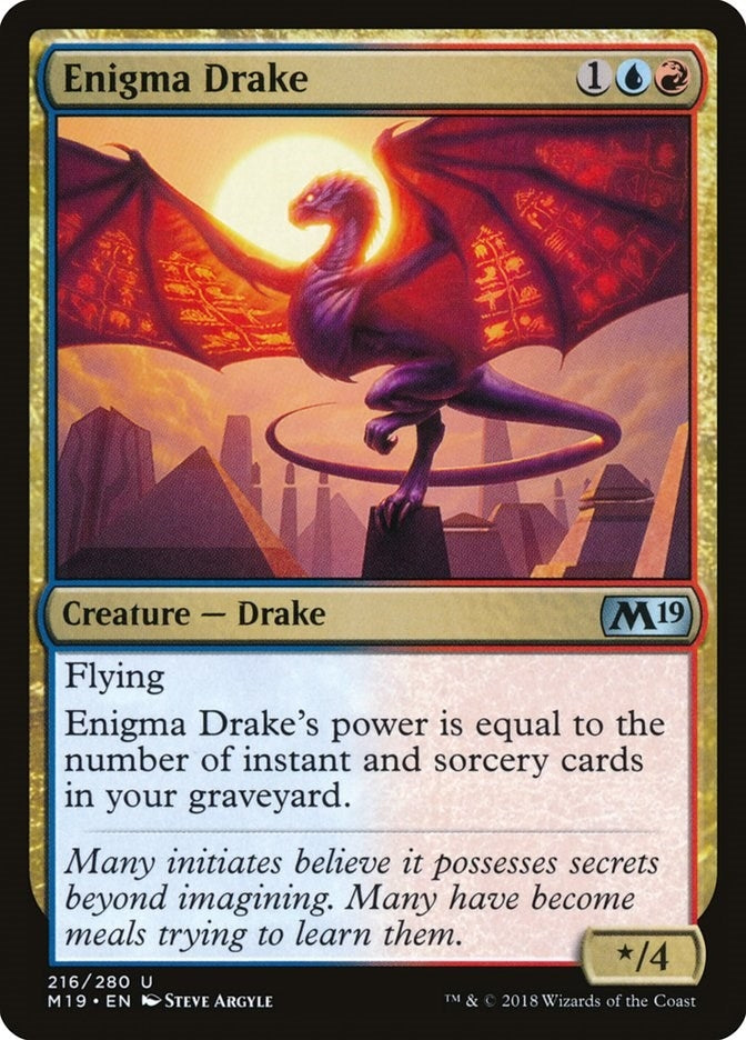 Image for Enigma Drake (216) [Core Set 2019] - Magic: The Gathering