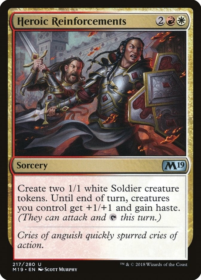 Image for Heroic Reinforcements (217) [Core Set 2019] - Magic: The Gathering