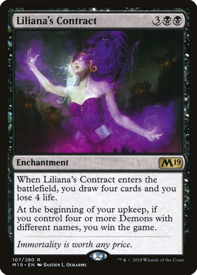 Image for Liliana's Contract (107) [Core Set 2019] - Magic: The Gathering