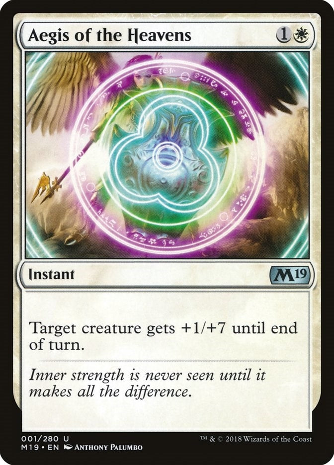 Image for Aegis of the Heavens (1) [Core Set 2019] - Magic: The Gathering
