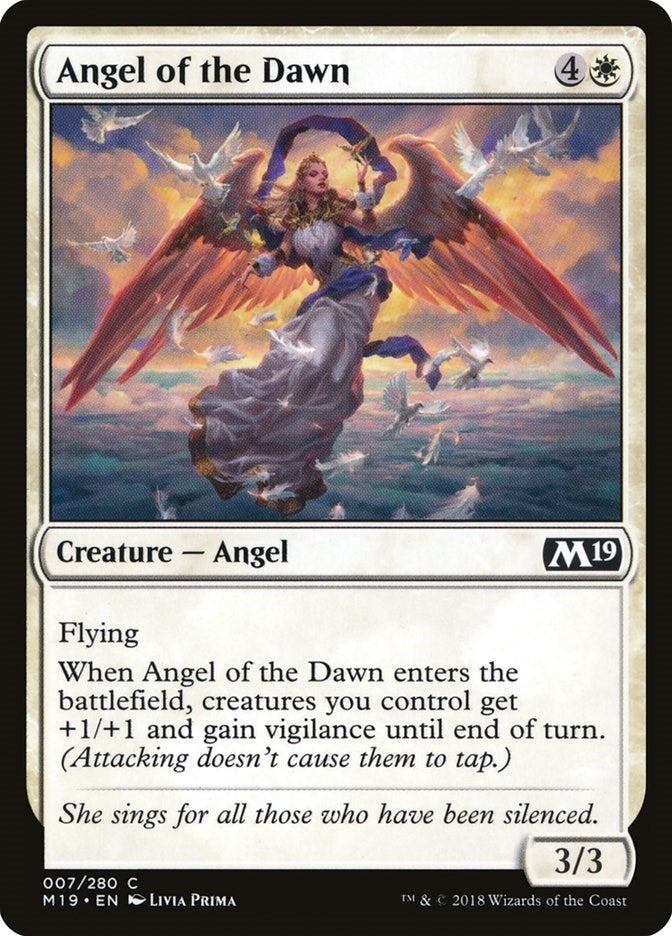 Image for Angel of the Dawn (7) [Core Set 2019] - Magic: The Gathering