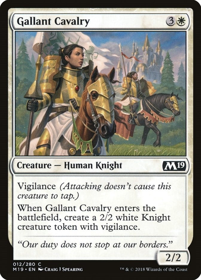 Image for Gallant Cavalry (12) [Core Set 2019] - Magic: The Gathering