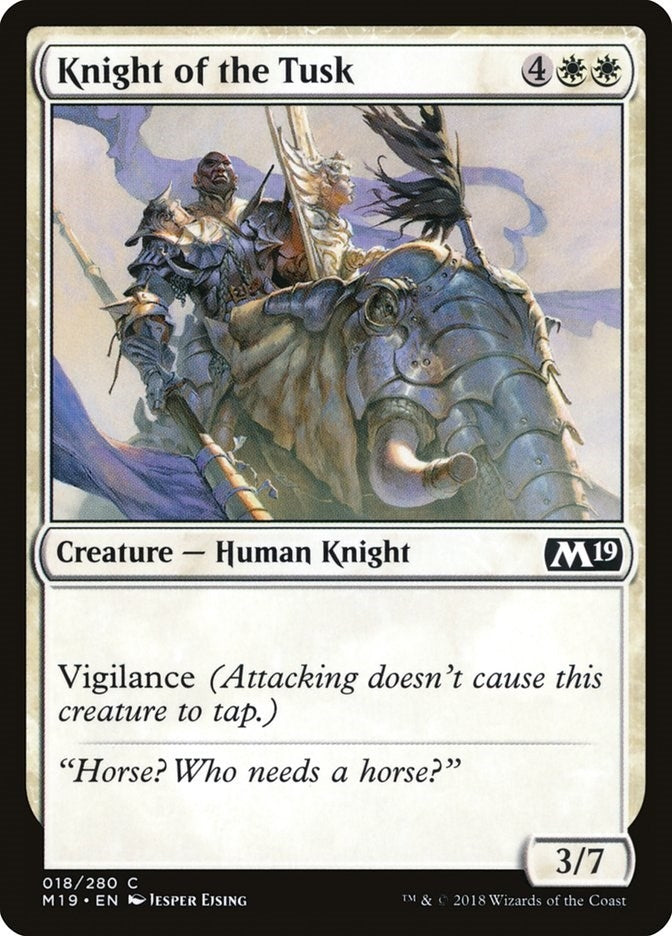 Image for Knight of the Tusk (18) [Core Set 2019] - Magic: The Gathering