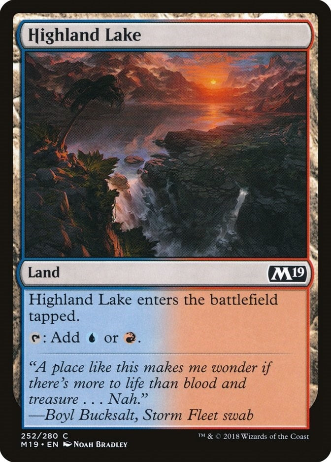 Image for Highland Lake (252) [Core Set 2019] - Magic: The Gathering